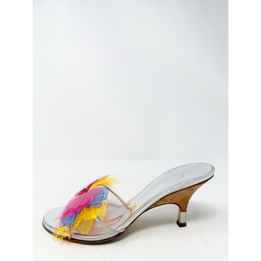 Giuseppe Zanotti Vintage Rare Butterfly Mule Heels Womens Size EU 37 - Picture 8 of 11